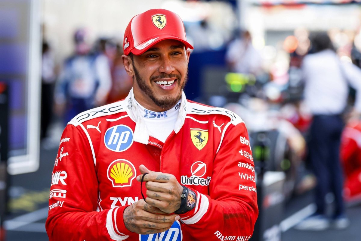Lewis Hamilton celebrates at the Barcelona GP — Photo: © IMAGO