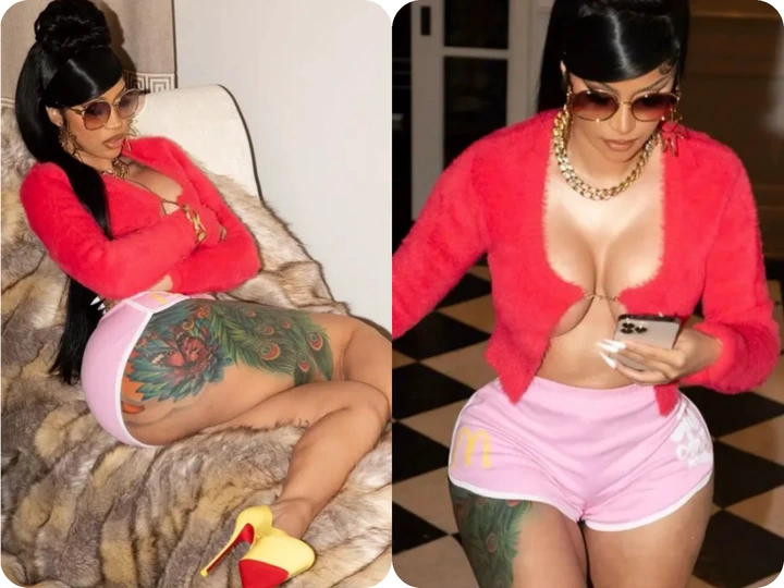 Reactions as Cardi B Flaunts Her Beauty With A Crop Top Outfit