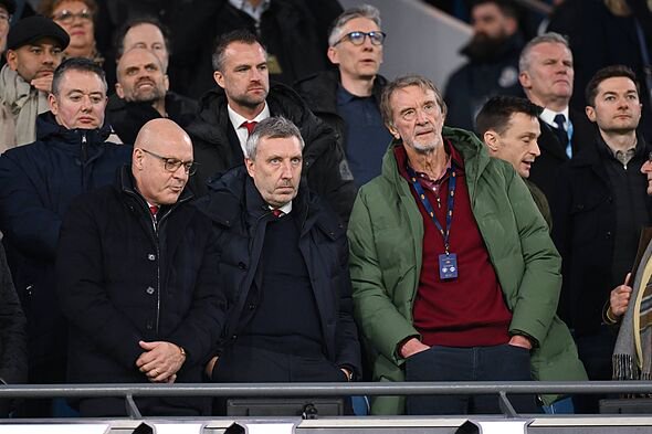 Manchester United chiefs Jason Wilcox and Sir Jim Ratcliffe.