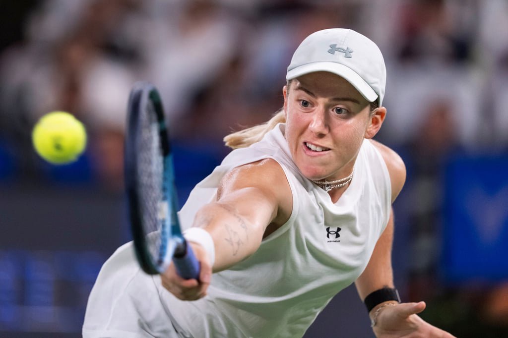 Britain’s Sonay Kartal beat Jelena Ostapenko of Latvia in a Wuhan Open semi-final on Saturday. Photo: AP