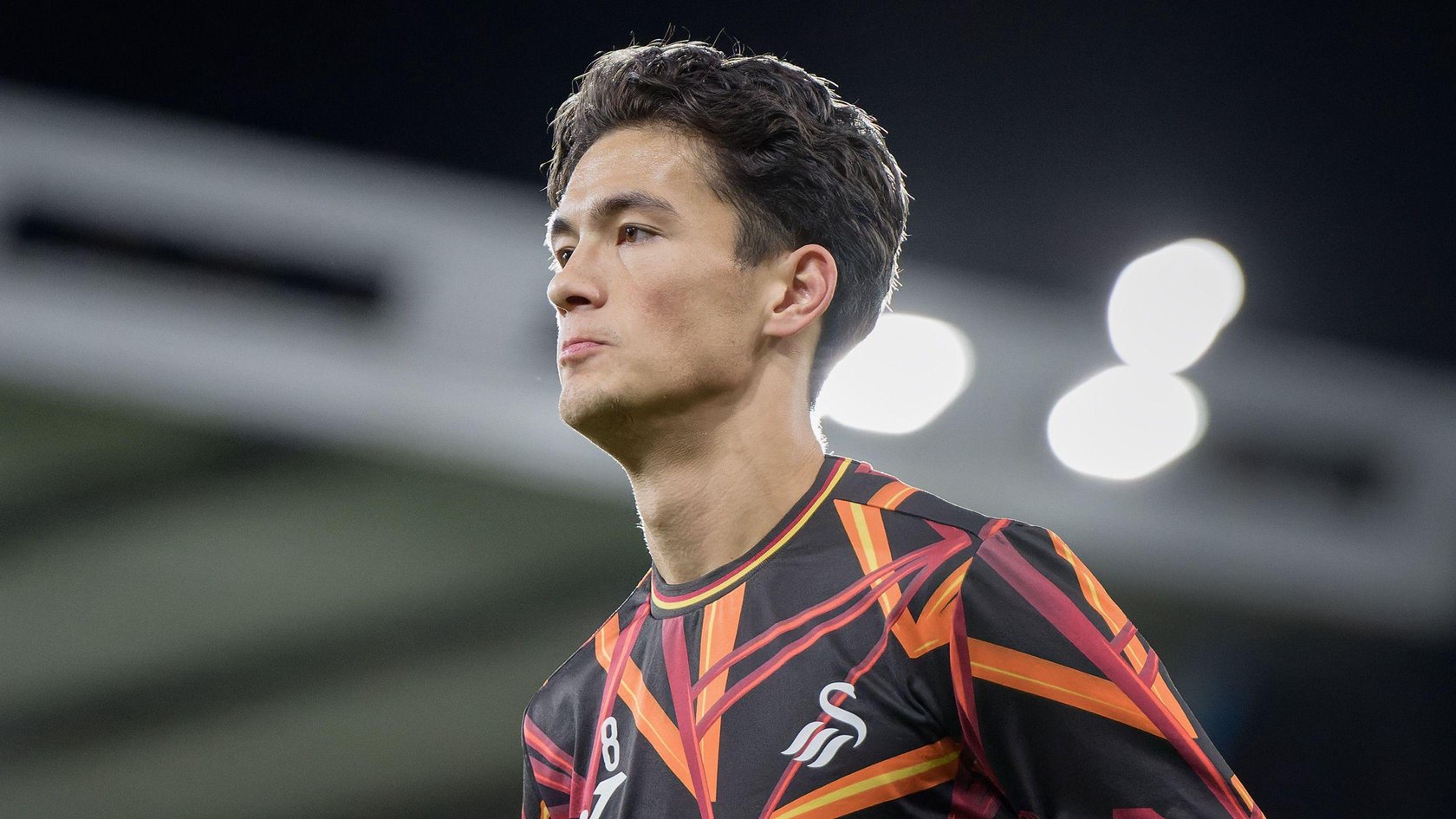 Swansea's Elijah Just ahead of their game against Millwall