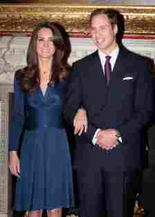  Prince William and Kate Middleton pose for engagement photographs in the State Apartments of St James Palace on November 16, 2010 in London, England. 