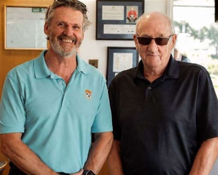 David Piper, left, and Nick Shearman led the field in the latest round of the Seniors’ Bill England Winter League