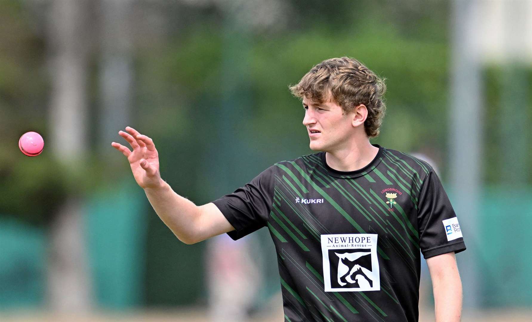 Henry Dunlop was among the wickets for Lordswood in a losing cause. Picture: Keith Gillard