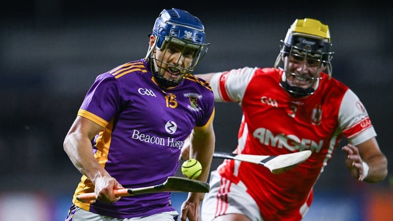 24 October 2026; Dara Purcell of Kilmacud Crokes in action against Aodhan English of Cuala during the PTSB Dublin County Senior Club Hurling Championship final match between Cuala and Kilmacud Crokes at Parnell Park in Dublin. Photo by Ben McShane/Sportsf
