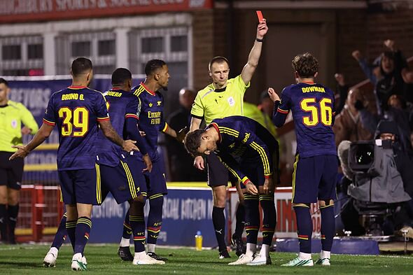 Max Dowman is sent off against Fleetwood Town
