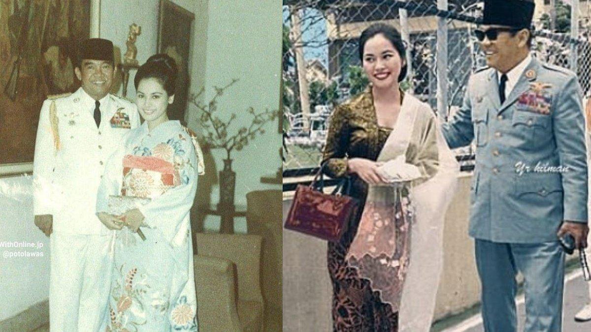 Foto lawas Ratna Sari Dewi dan Soekarno