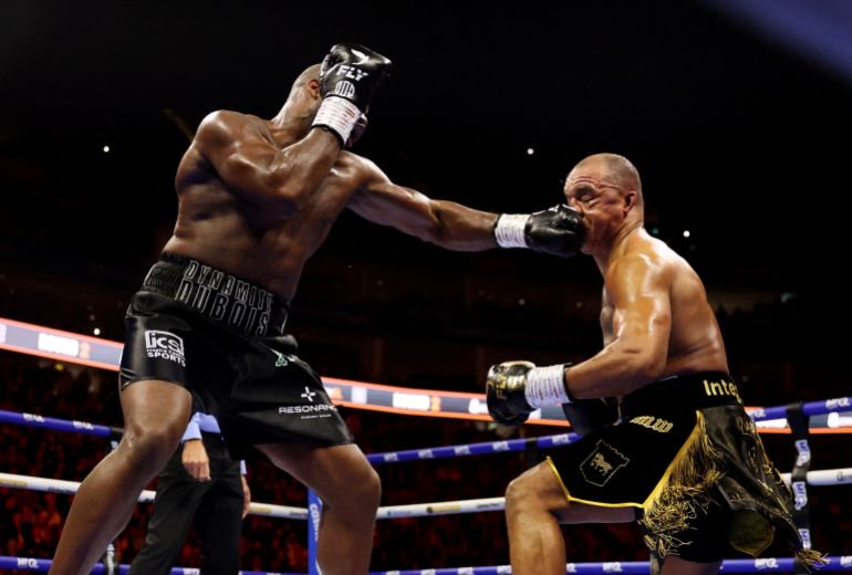Boxing - Daniel Dubois v Fabio Wardley - WBO World Heavyweight Title - O2 Arena, London, Britain - October 17, 2026 Daniel Dubois in action with Fabio Wardley during their WBO world heavyweight title fight Action Images via Reuters/John Sibley