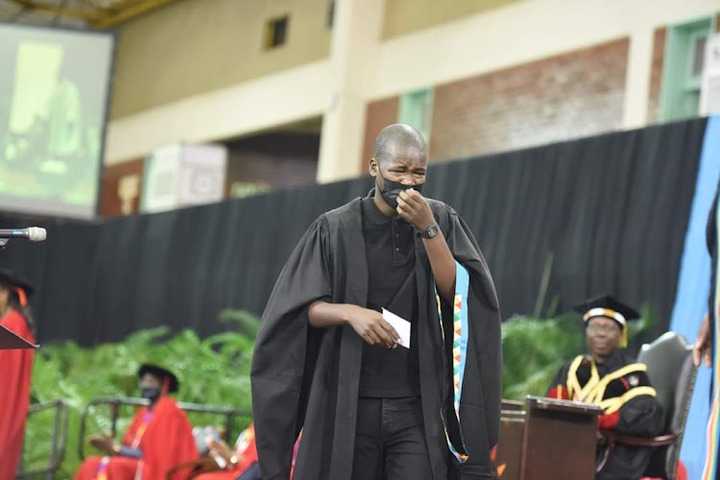 University of KwaZulu-Natal graduate Dumisani Ngobese broke down in tears when he graduated on Friday.