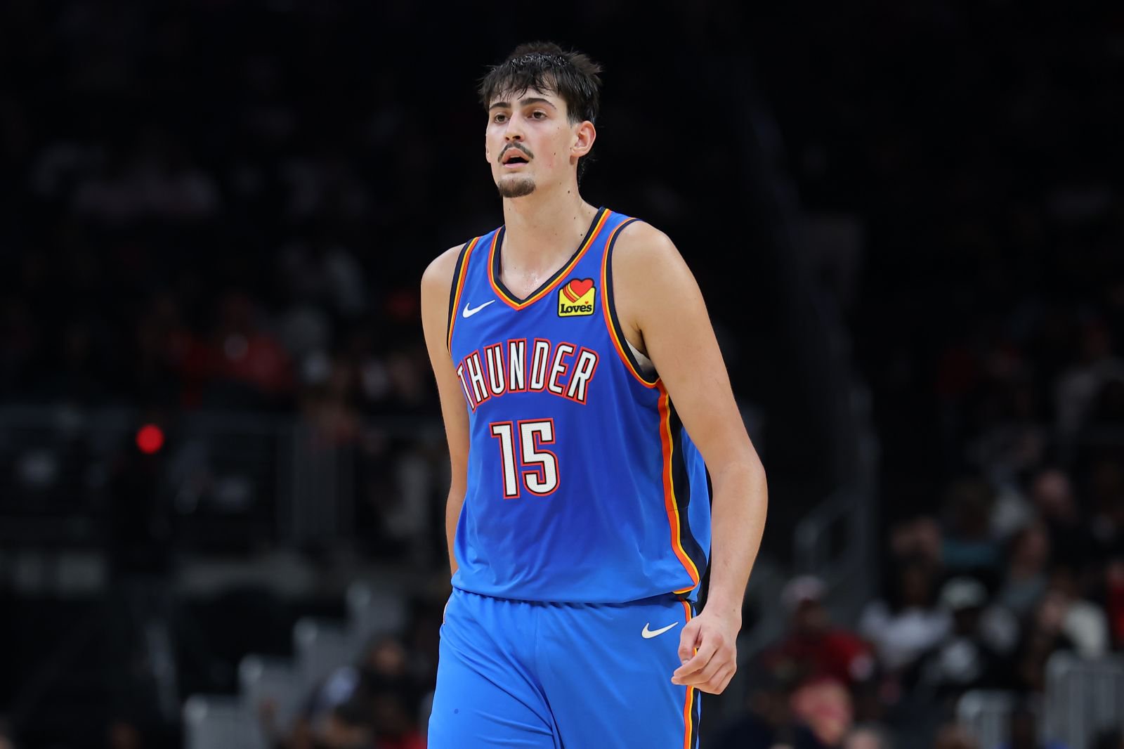 Aday Mara #15 of the Oklahoma City Thunder.