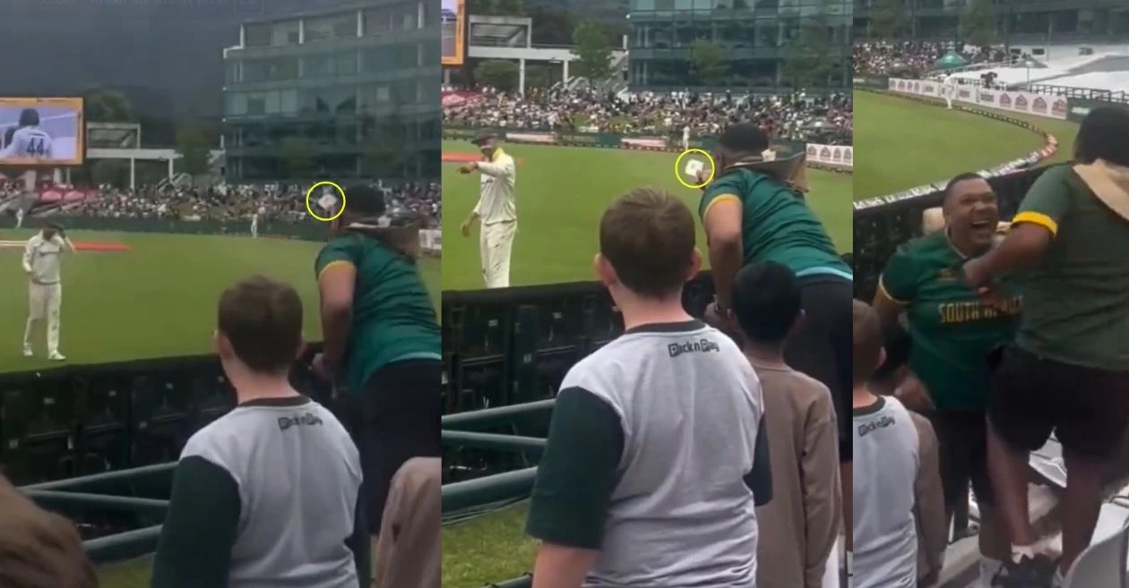 WATCH: South African fan hilariously offers sandpaper to Nathan Lyon during Cape Town Test
