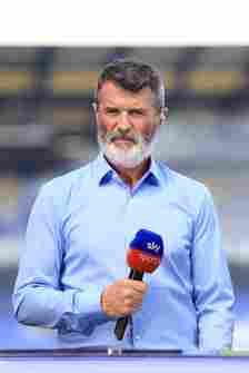 Roy Keane pictured during the Premier League match between Everton FC and AFC Bournemouth at Goodison Park on May 28, 2023