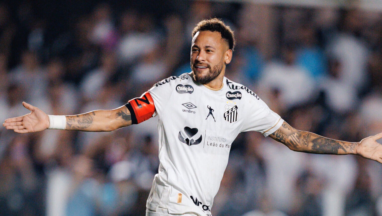 Neymar em jogo contra o Flamengo - Foto: Raul Baretta/ Santo FC.
