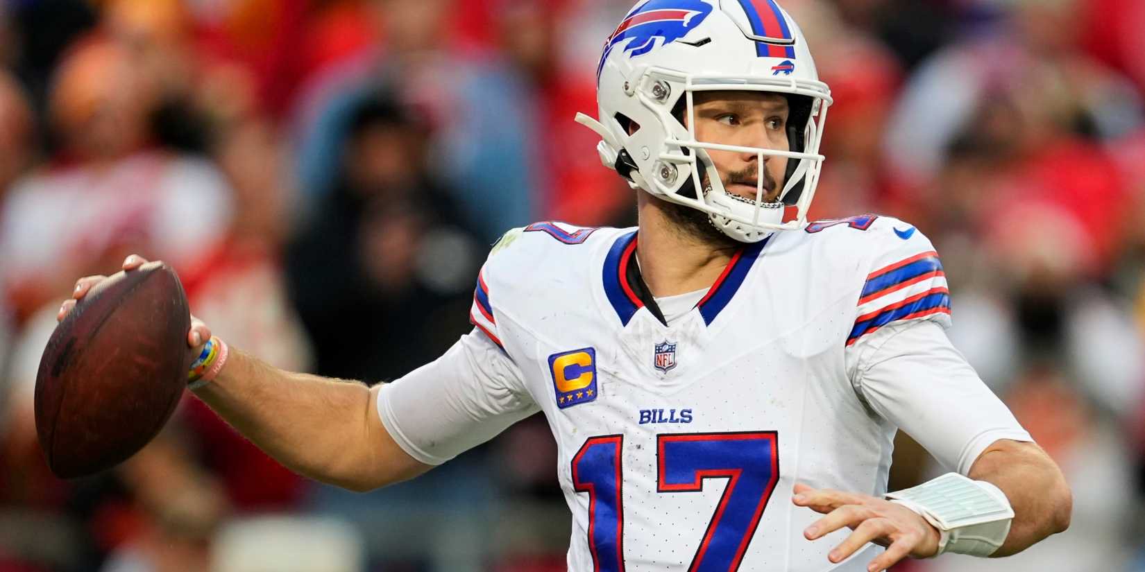 Bills QB Josh Allen attempts a pass