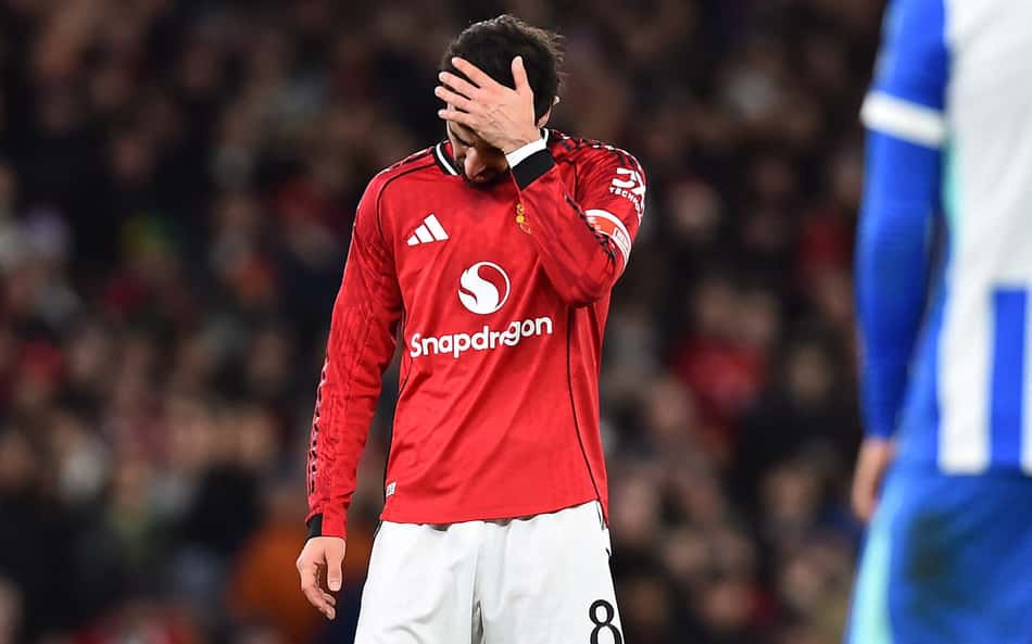 Bruno Fernandes lamenta eliminação do Manchester United para o Brighton na FA Cup