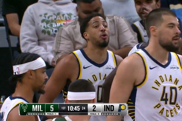 Tyrese Haliburton branded Ryan Rollins a 'b****' during the Pacers' clash with the Bucks