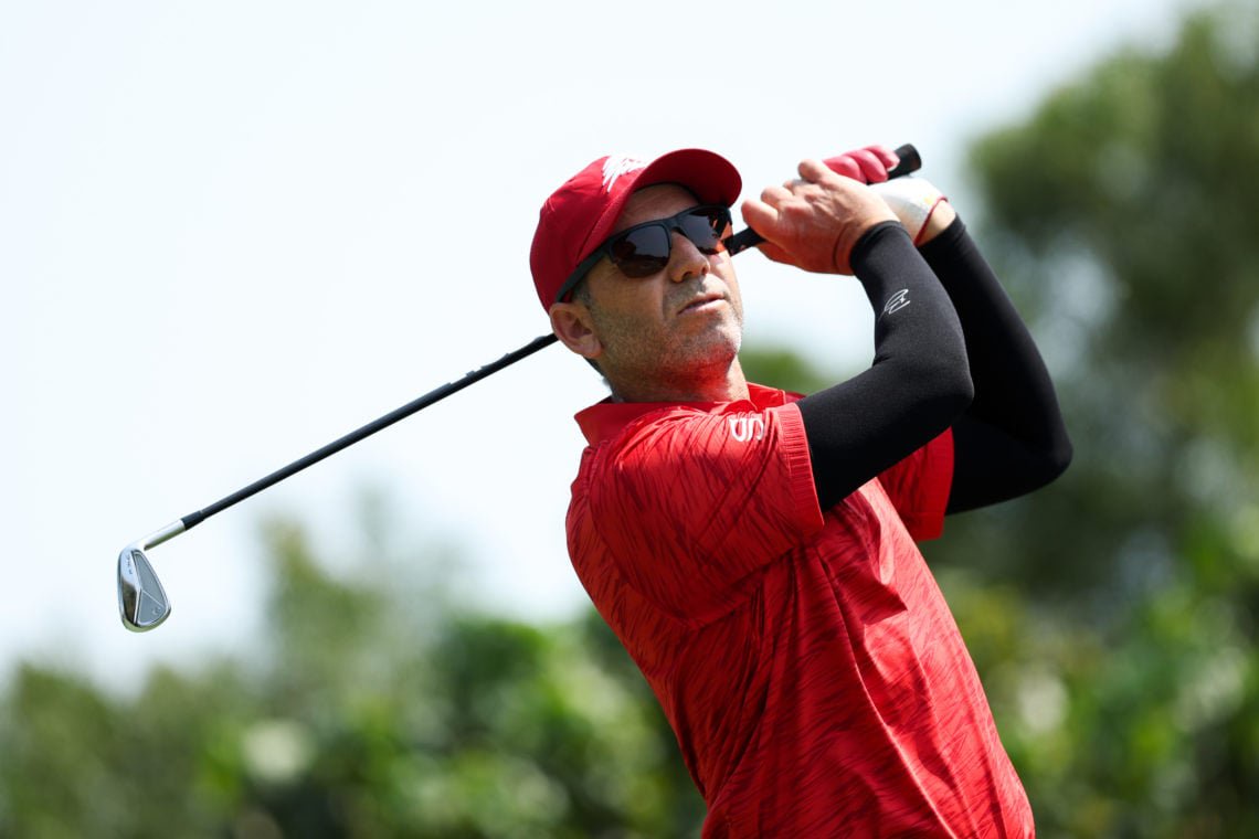 Sergio Garcia in action during the Macau International Series