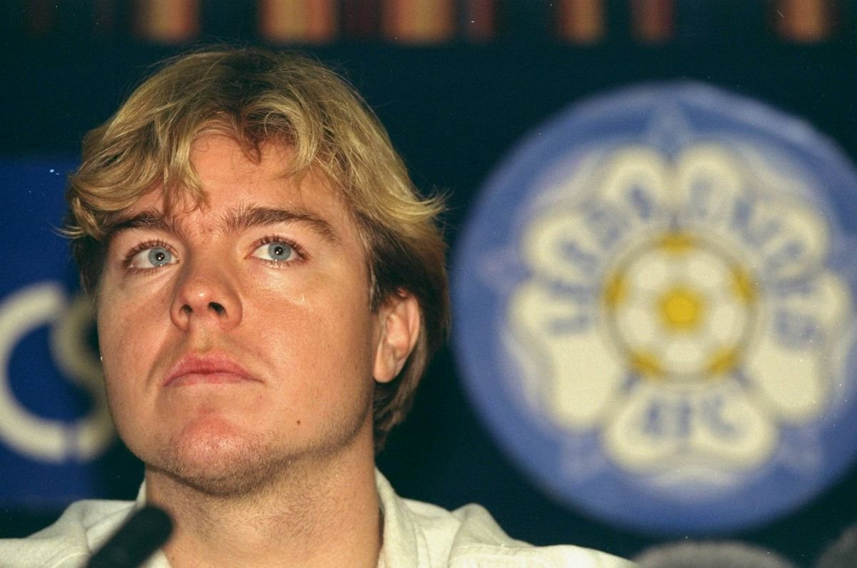 18 Nov 1995:  Portrait of Tomas Brolin of Leeds United after signing for the club at Elland Road in Leeds, England. \ Mandatory Credit: Mark  Thompson/Allsport