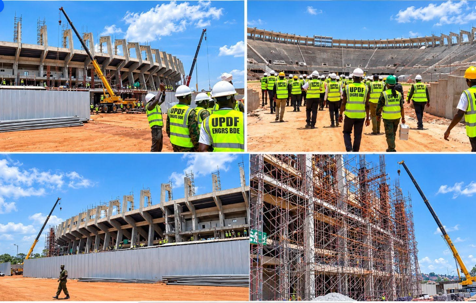 The collage of Uganda's Namboole Stadium ahead of AFCON 2027.