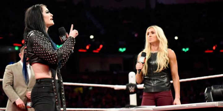 Paige cuts a promo to Charlotte Flair