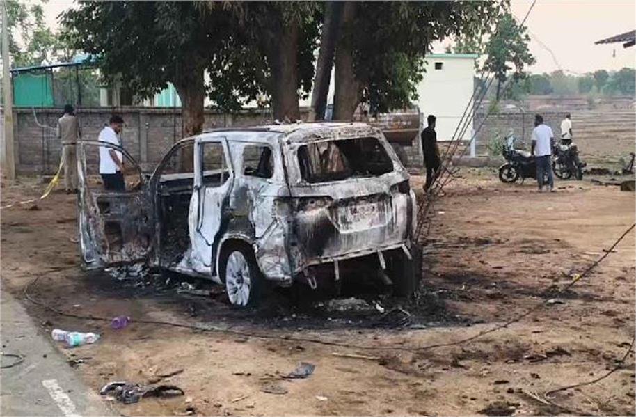 bjp leader met a horrific death doused in petrol and burned alive in his