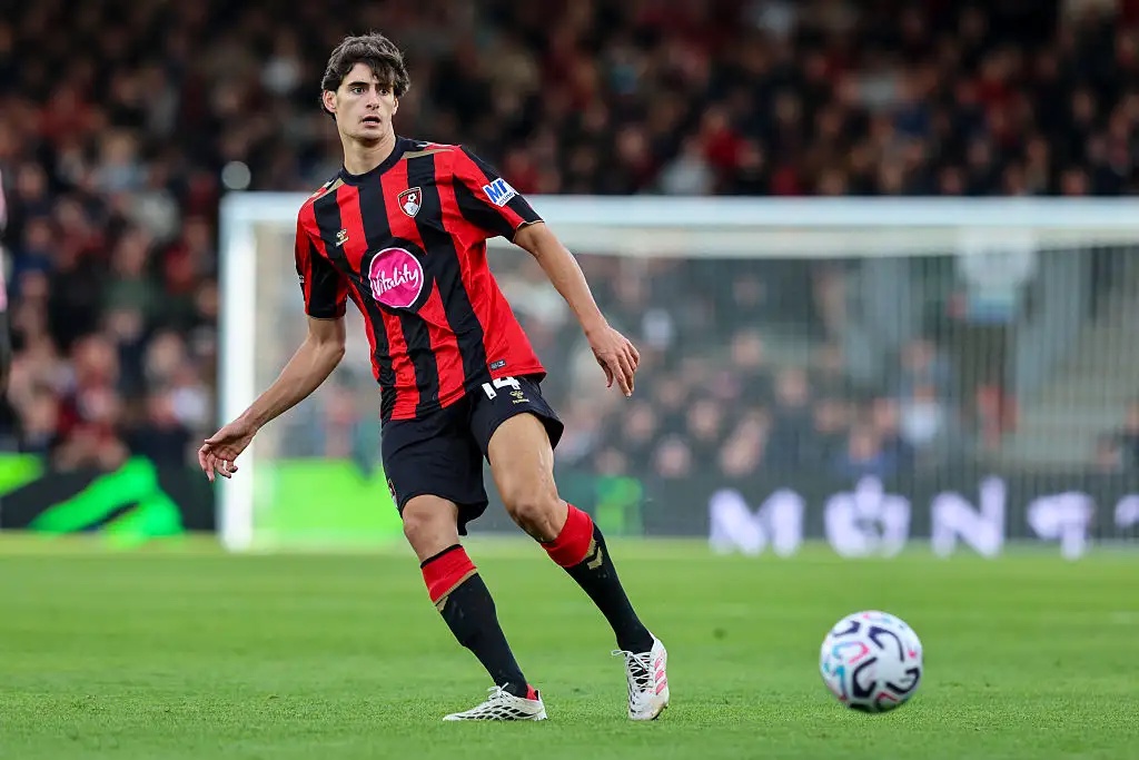 António Silva of Bournemouth during the Premier League 2026/27 match between AFC Bournemouth and Sunderland at Vitality Stadium on October 18, 2026 in Bournemouth, England