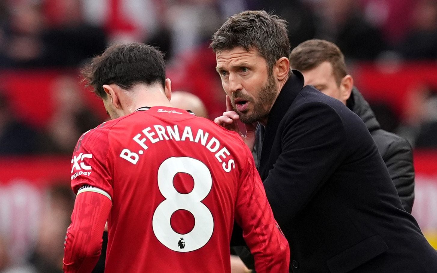 Michael Carrick and Bruno Fernandes