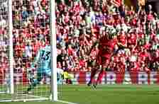 Mohamed Salah heads Liverpool in front