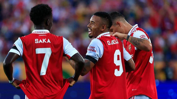 Gabriel Jesus scored his third goal in three pre-season games as Arsenal thrash Chelsea