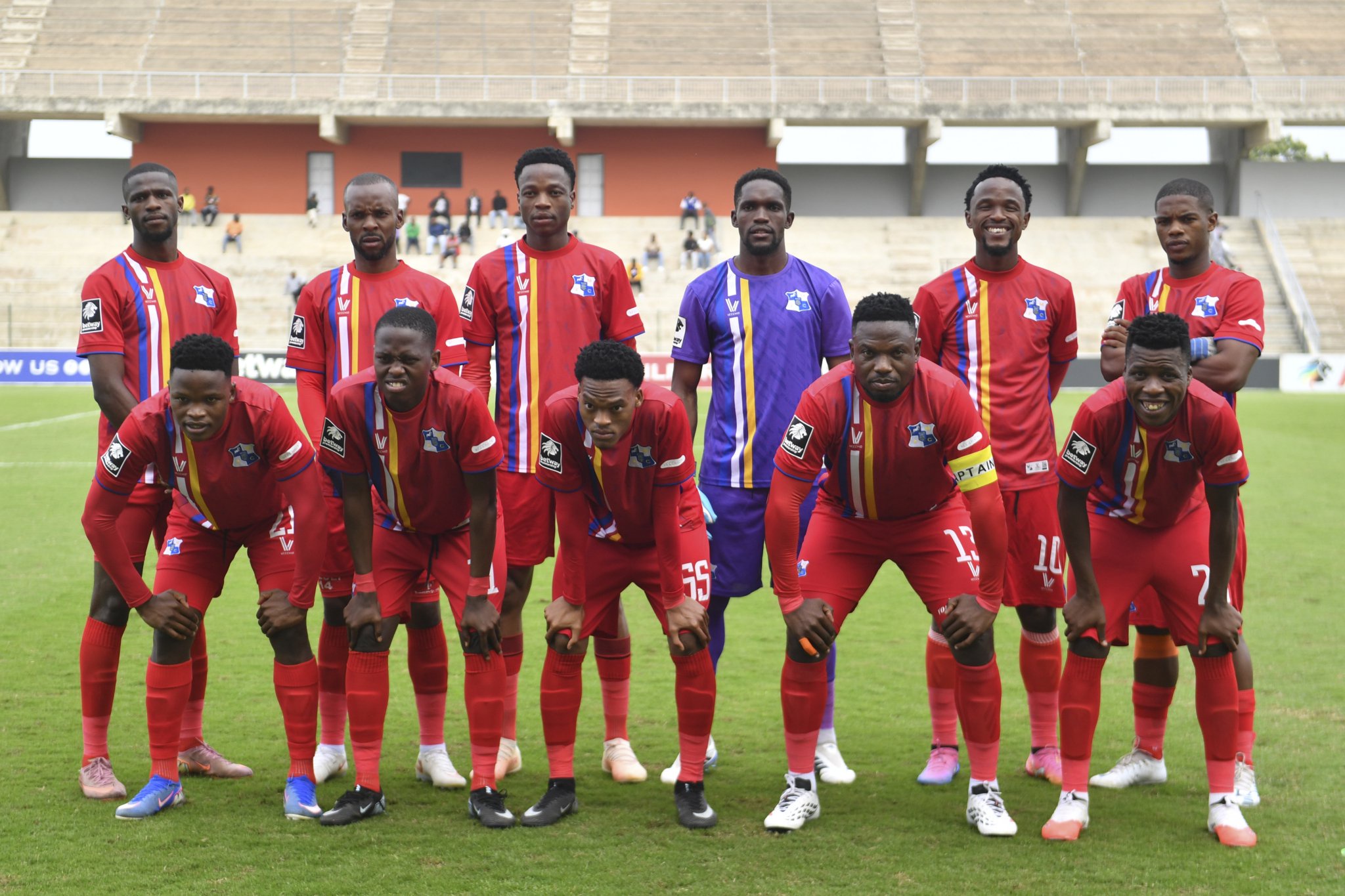 Milford FC team picture Back Row (l-r) Bulelani Sigomoshe, Sifiso Mdluli, Vusumuzi Mthabela, Siphamandla Hleza, Menzi Chili, Olwethu Cele. Front Row Siphosethu Ndlabi, Mvelo Zikakayo, Cebolenkosi Mthethwa, Phakamani Ngxongo and Skhumbuzo Siyaya of Milford FC during the Betway Premiership 2026/27 match between Milford FC and Richards Bay at Sugar Ray Xulu Stadium in Durban on 13 September 2026 ©Phakamisa Lensman/Backpagepix