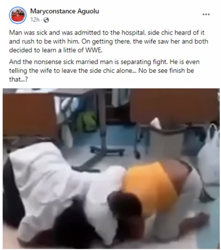 Woman Beats Her Sick Husband’s Side-Chick After The Lady Came To Visit Him At The Hospital (video)