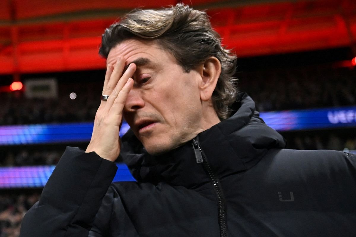 Tottenham Hotspur's Danish head coach Thomas Frank is pictured during the UEFA Champions League league phase- day 8 football match between Eintracht Frankfurt and Tottenham Hotspur in Frankfurt, western Germany, on January 28, 2026. Tottenham Hotspur have sacked coach Thomas Frank, the club announced on February 11, 2026