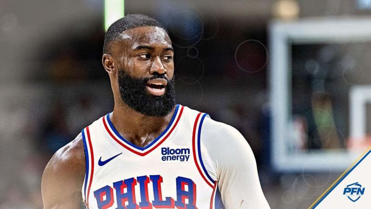 Oct 28, 2026; Indianapolis, Indiana, USA; Philadelphia 76ers guard Jaylen Brown (7 )in the first half against the Indiana Pacers at Gainbridge Fieldhouse. © Trevor Ruszkowski-Imagn Images