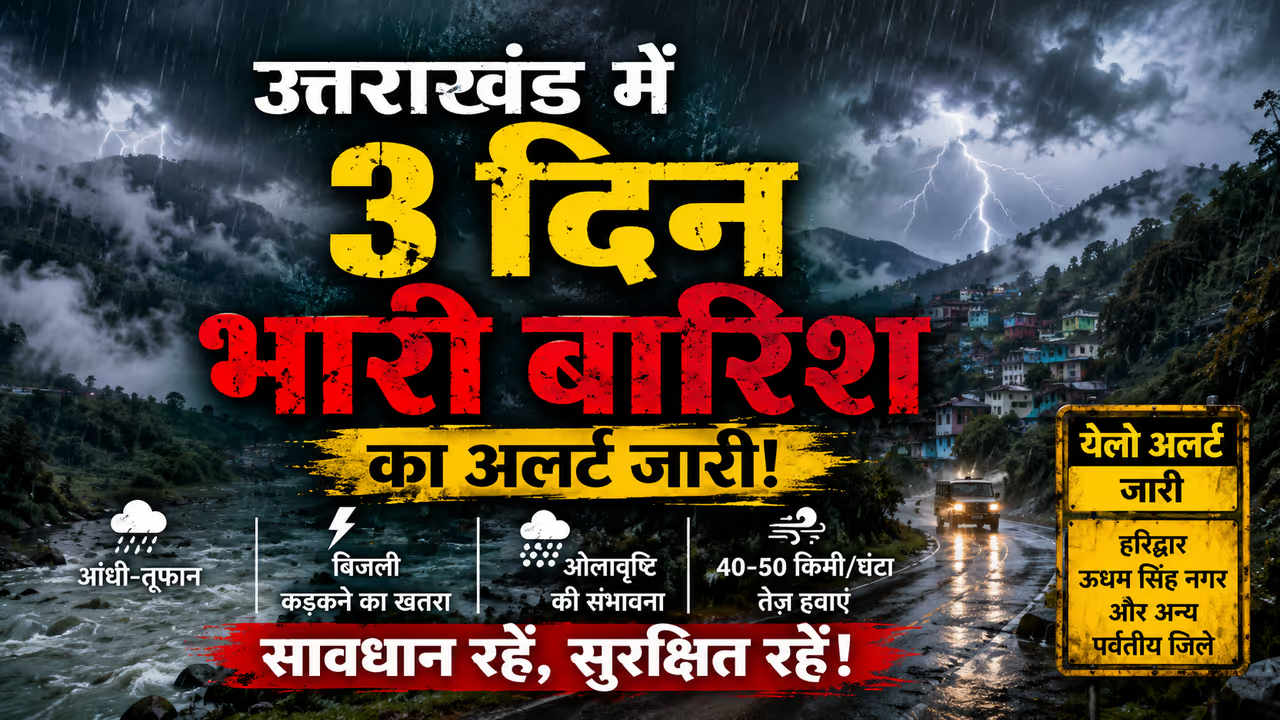 uttarakhand weather alert heavy rain dehradun thunderstorm yellow alert imd warning news