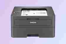 Brother HL-L2405W Wireless Laser Printer on purple background