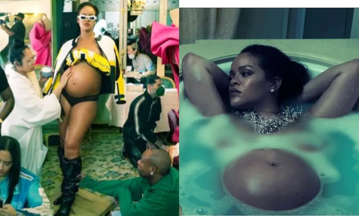 instagram - I'm Not Ashamed, I'm Hoping To Redefine What People See As 'Decency' In Pregnant Women - Rihanna.  5bc6b301b01d41ef80d604e5ac8a6fa0?quality=uhq&format=webp&resize=720