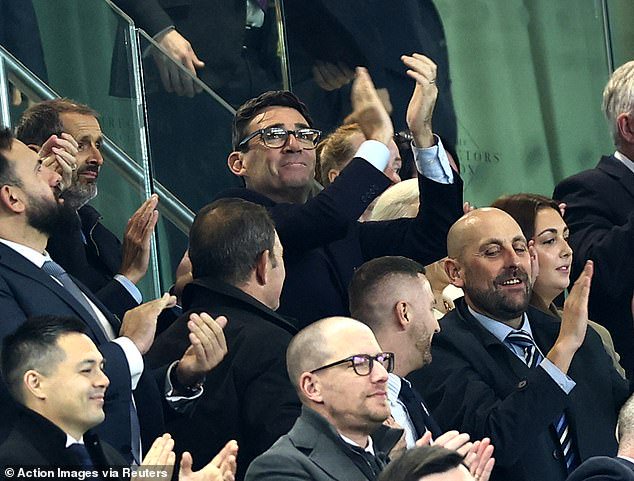 Prime Minister Andy Burnham was among those celebrating as Everton bid to end their trophy drought