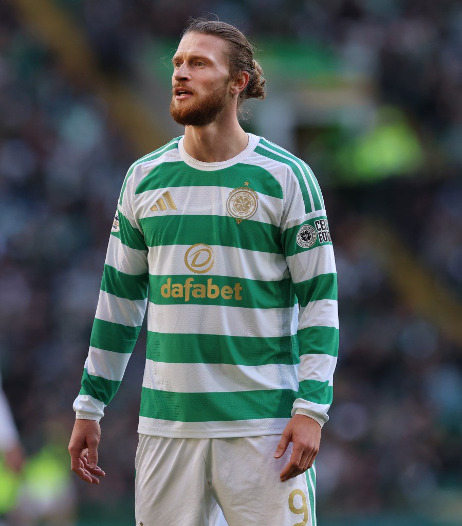 Kasper Høgh of Celtic during a match against Heart of Midlothian at Celtic Park.