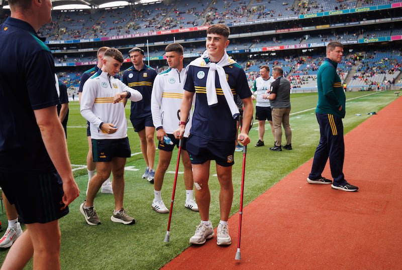 Jack Kinlough is another of the Meath footballers to have suffered an ACL injury this year. Photograph: Tom Maher/Inpho