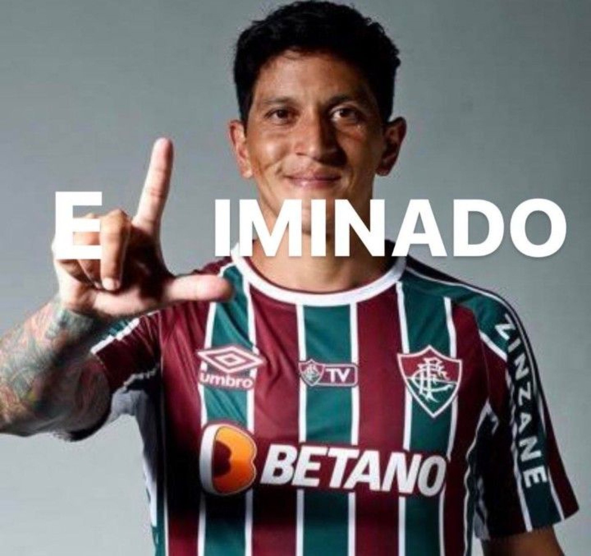 Rivais fizeram montagem com comemoração de Germán Cano - Reprodução / X