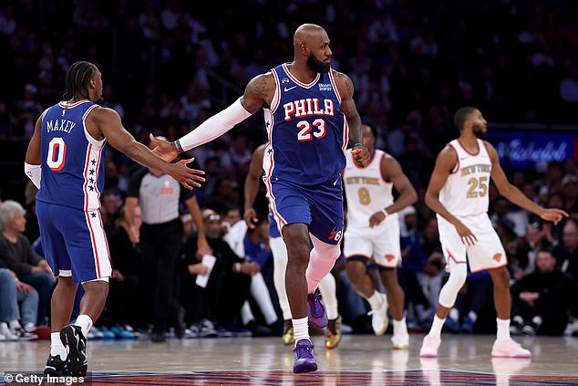 Killjoys: James and the Sixers spoiled the Knicks's championship party with a six-point victory