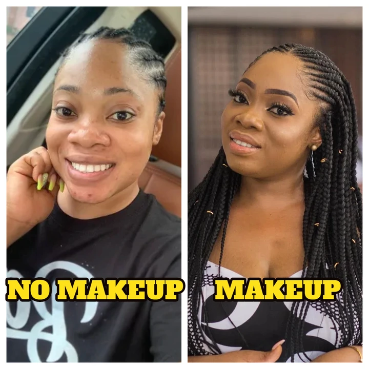 Pictures of Female celebrities with and without makeups (photos)