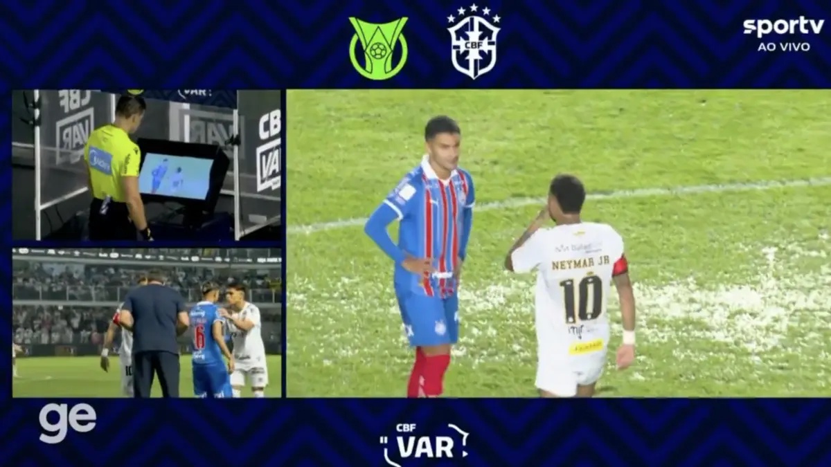 Neymar foi expulso após falar para adversário com a mão na boca