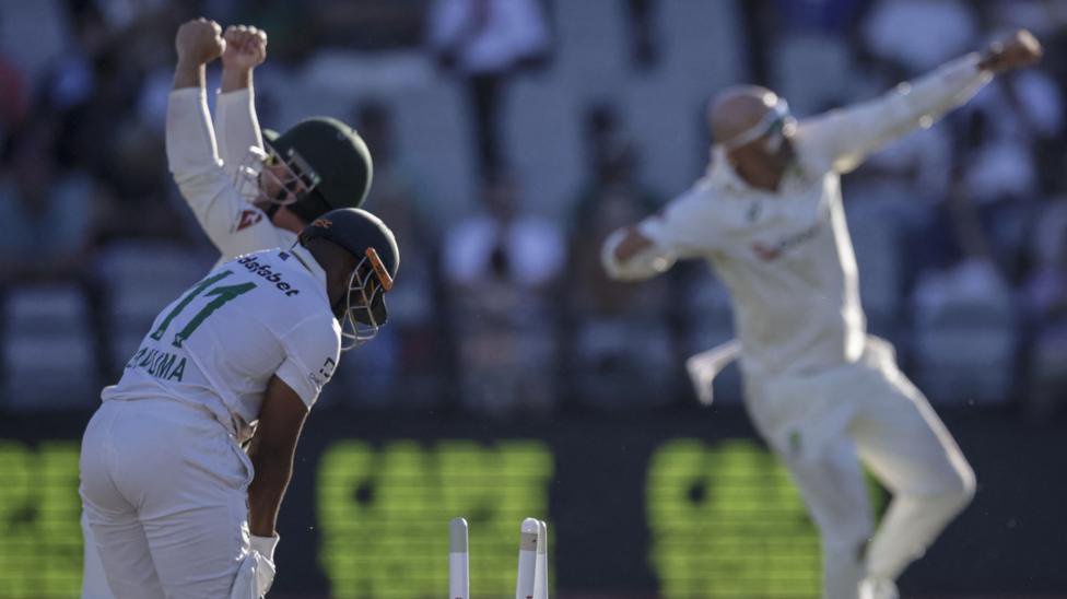 Australia celebrate Bavuma wicket