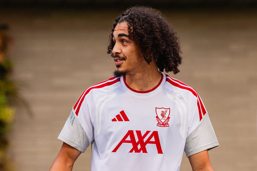 LIVERPOOL, ENGLAND - OCTOBER 19: (THE SUN OUT, THE SUN ON SUNDAY OUT) Jayden Danns of Liverpool during the training session on day ahead of the UEFA Champions League 2026/27 League Phase MD3 at Anfield on October 19, 2026 in Liverpool, England. (Photo by Nikki Dyer/Liverpool FC via Getty Images)