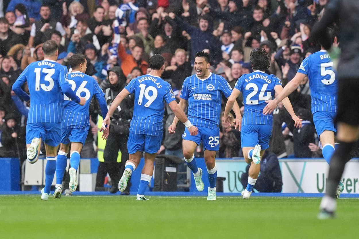 Brighton’s Diego Gomez scored a stunning goal against Crystal Palace (Gareth Fuller/PA)
