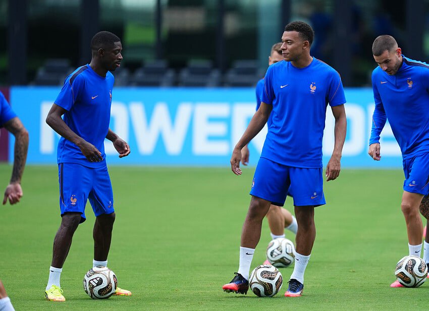 Dembélé et Mbappé en Bleu