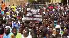 Niger Protest gegen die US-Militärpräsenz in Niamey
