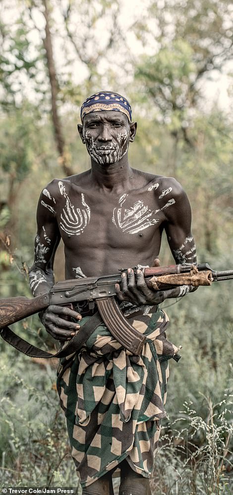 Pictured: A Suri tribesman with a gun