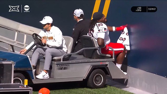 Cincinnati Bearcats star Josh Hough suffered a bizarre injury setback after a staffer accidentally slammed his ankle into a wall while attempting to cart the player off the field
